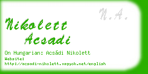 nikolett acsadi business card